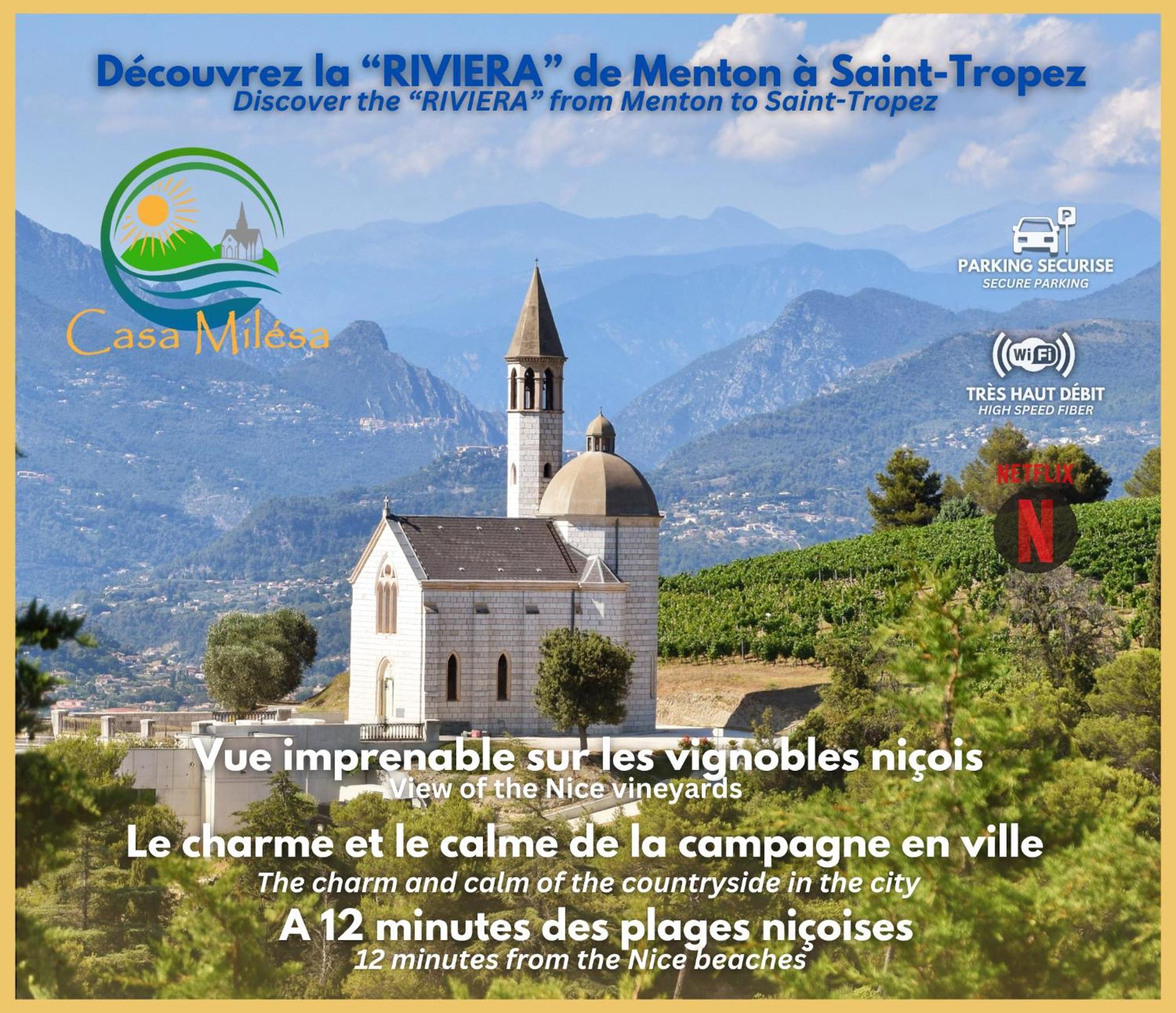 Maison Casa Milesa - Charme, Calme, 12 Min Mer, Parking Prive * Nice